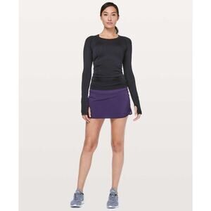 Lululemon Skirt Womens 10 Photo Finish Purple Skort Tennis Athletic Running Gym